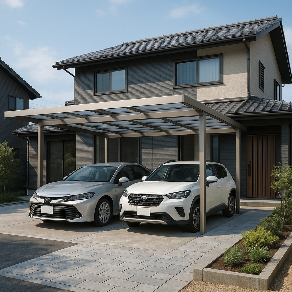 カーポート＋アプローチの施工事例